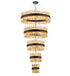 Kade Black Band 5 Tier Chandelier